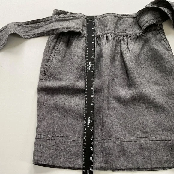 Banana Republic Chambray Tie Waist Skirt Sz 0 Mini Office Siren Casual Chic - Picture 6 of 12